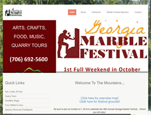 Tablet Screenshot of georgiamarblefestival.com